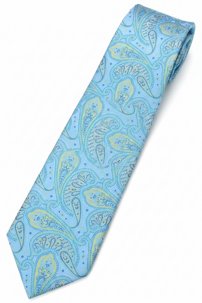 Blå paisley slips – eksklusivt mønster til gallamiddag