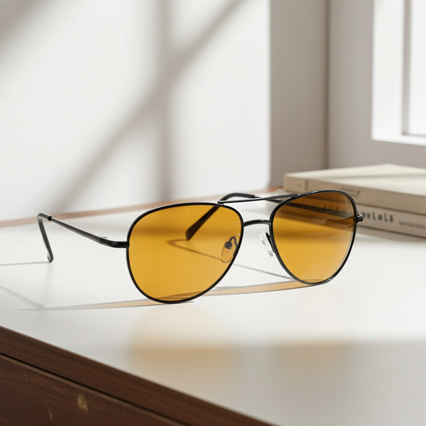 ZT Aviator - Pilotbriller med oransj glass