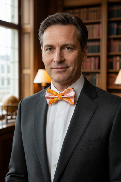 Oransj sløyfe – mann i dress