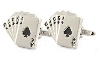 Royal Flush Mansjettknapper - Poker - mrkjekk.no