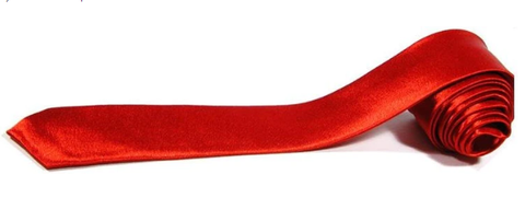 Rødt slips - Slim